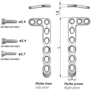 Płytka blokowana “L” do nasady dalszej kości promieniowej (szeroka)
